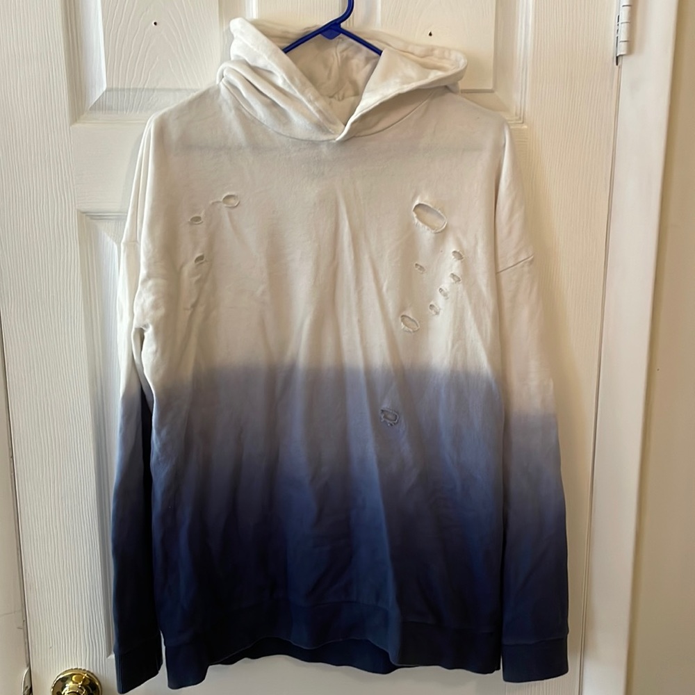 Men’s Small Ombré Hoodie Pullover Sweatshirt